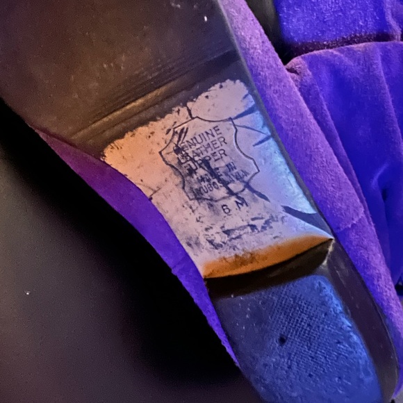 Beautiful Vintage Purple Suede Boots - Picture 6 of 6